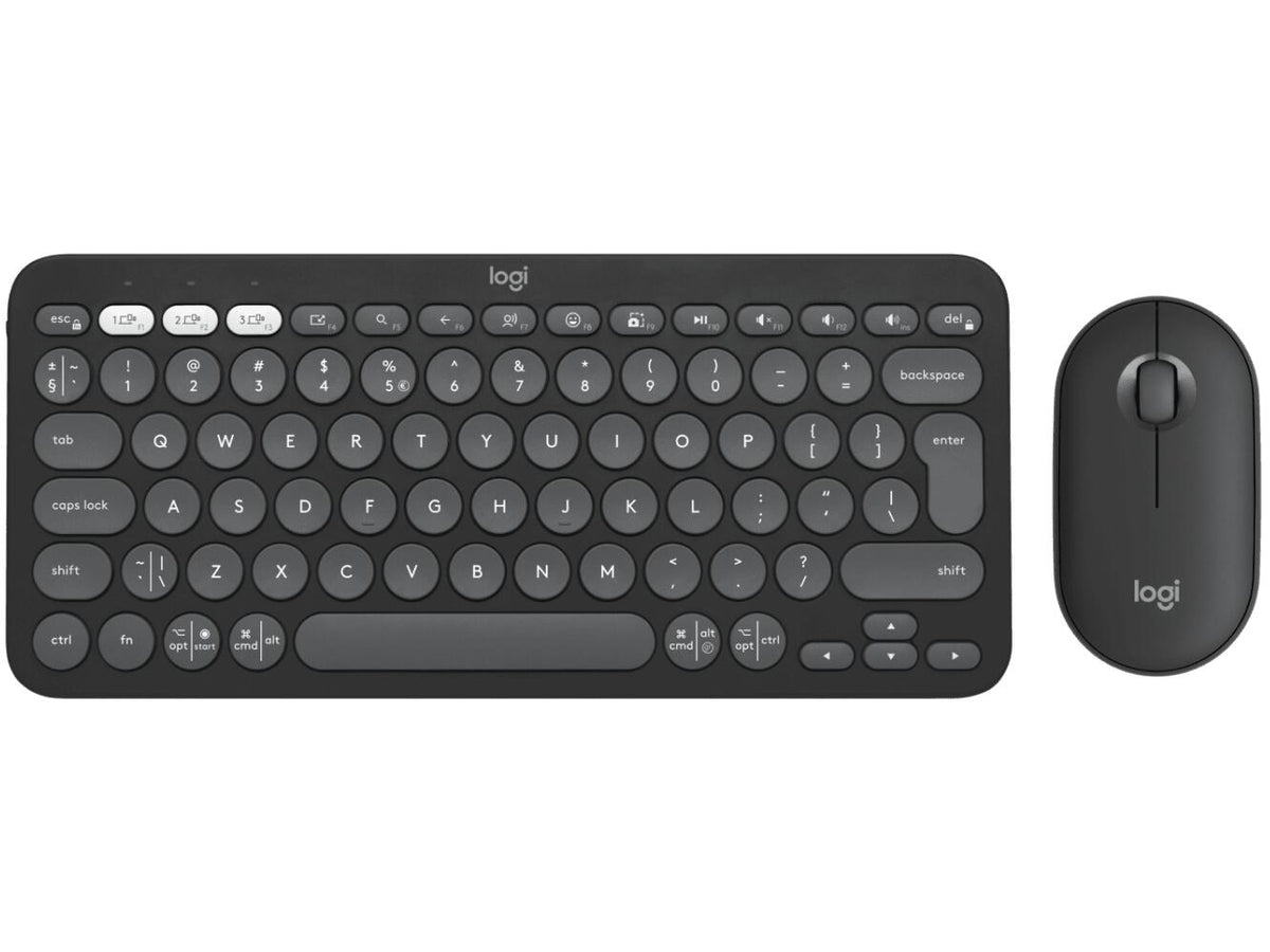 Logitech Pebble 2 Combo - Wireless Keyboard and Mouse - Graphite - Bluetooth