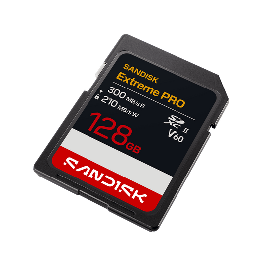 SanDisk Extreme Pro UHS V60 Memory Card 300MB/s 128GB