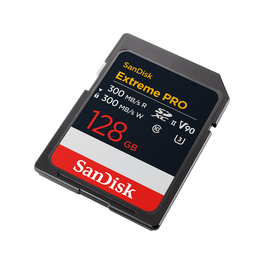 SanDisk Extreme Pro SDXC V90 Memory Card 300MB/s 128GB - view 2
