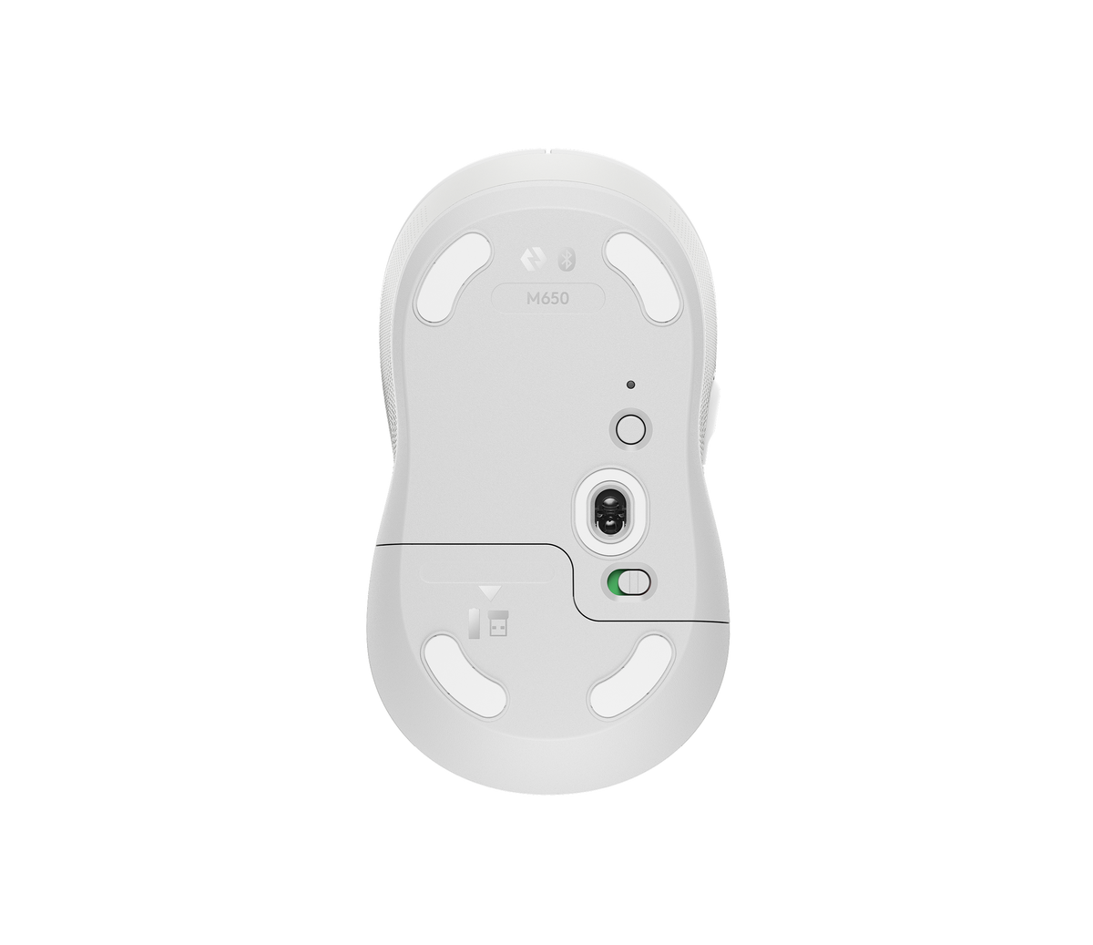 Logitech M650 - Signature Wireless Mouse - Off-White - Bluetooth – view 5
