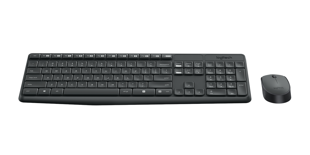 Logitech MK235 - Wireless Keyboard and Mouse combo - Graphite - USB – view 2