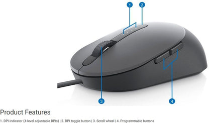 Dell Pro Wired Mouse MS3220 - view 4