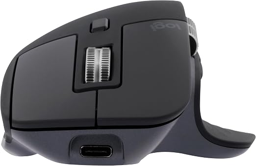 Logitech MX Master 3s - Bluetooth - Silent - Graphite - Horizontal scroll wheel