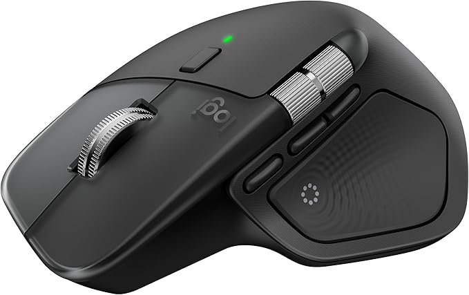 Logitech MX Master 4 – Wireless Mouse, Bluetooth – Silent – Graphite - Horizontal scroll wheel – Haptic feedback – Logi Bolt Receiver