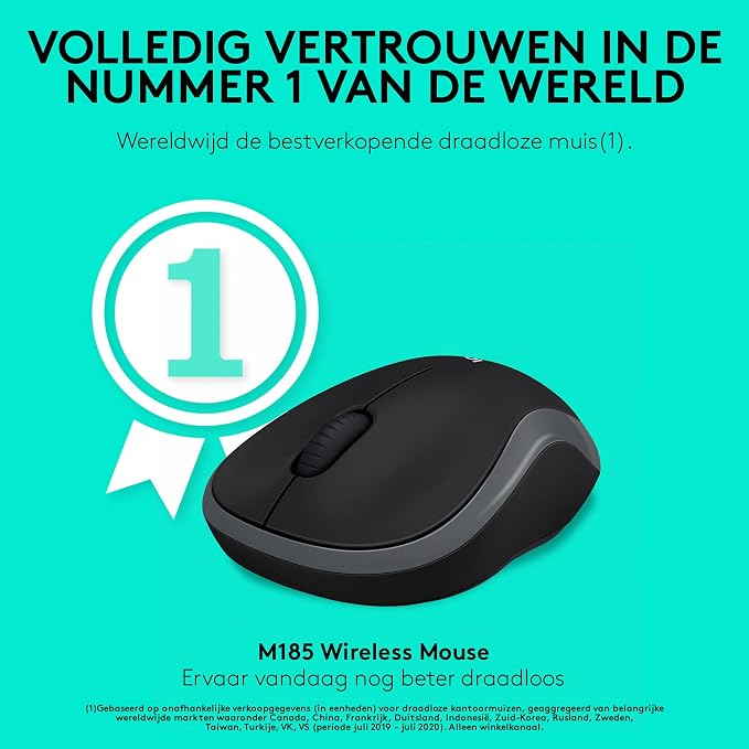 Logitech M185 - Wireless Mouse - Swift Grey