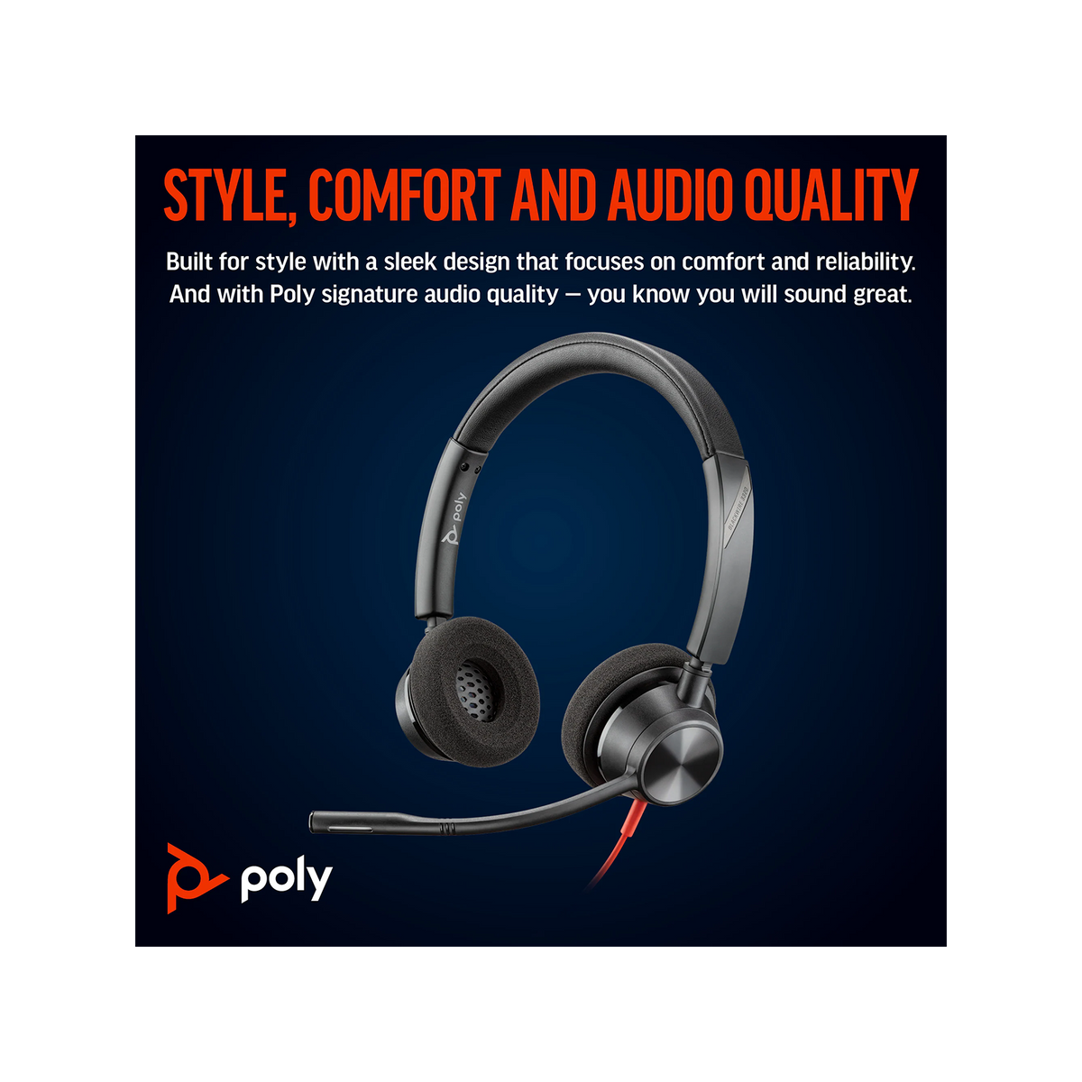 HP Poly Blackwire 3320 Wired Headset Stereo Microsoft Teams - view 2