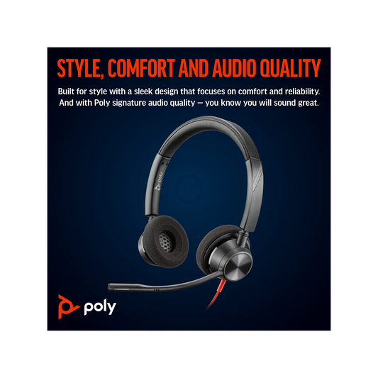 HP Poly Blackwire 3320 Wired Headset Stereo Microsoft Teams - view 2