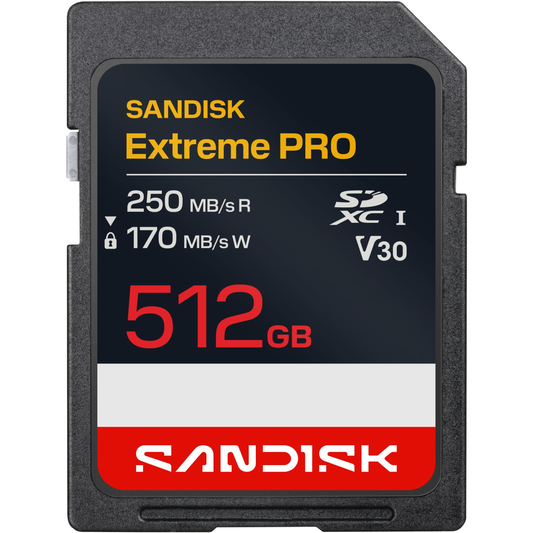 SanDisk Extreme Pro UHS 250MB/s 512GB SD Card