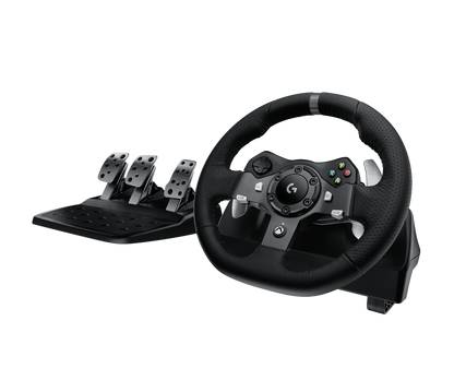 Logitech G920 Driving Force Racing Wheel – Gaming Accessory – Stainless steel paddle and hand stitched leather wheel