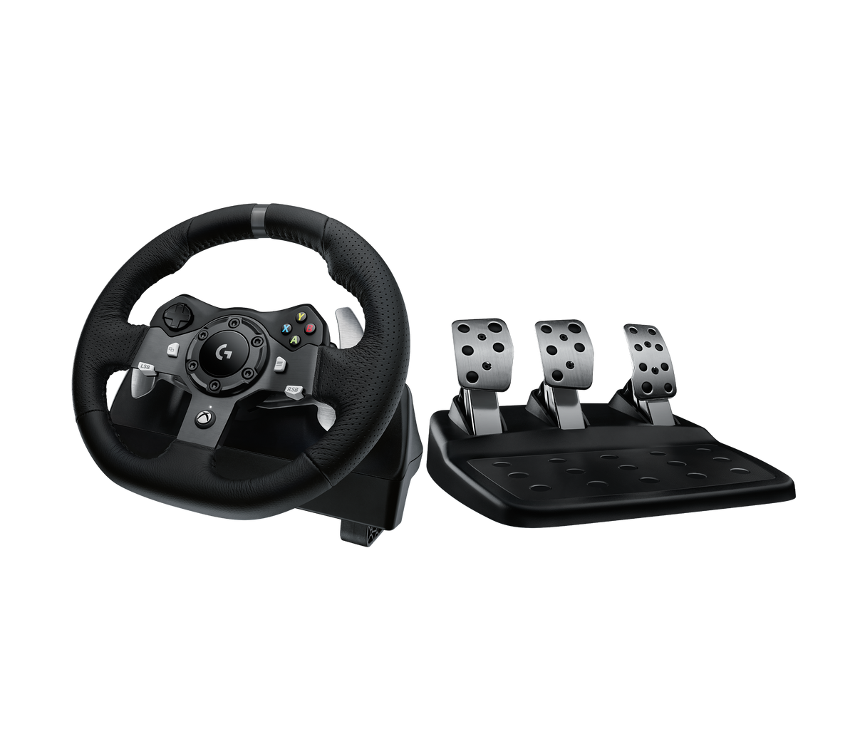 Logitech G920 Driving Force Racing Wheel – Gaming Accessory – Stainless steel paddle and hand stitched leather wheel – view 4