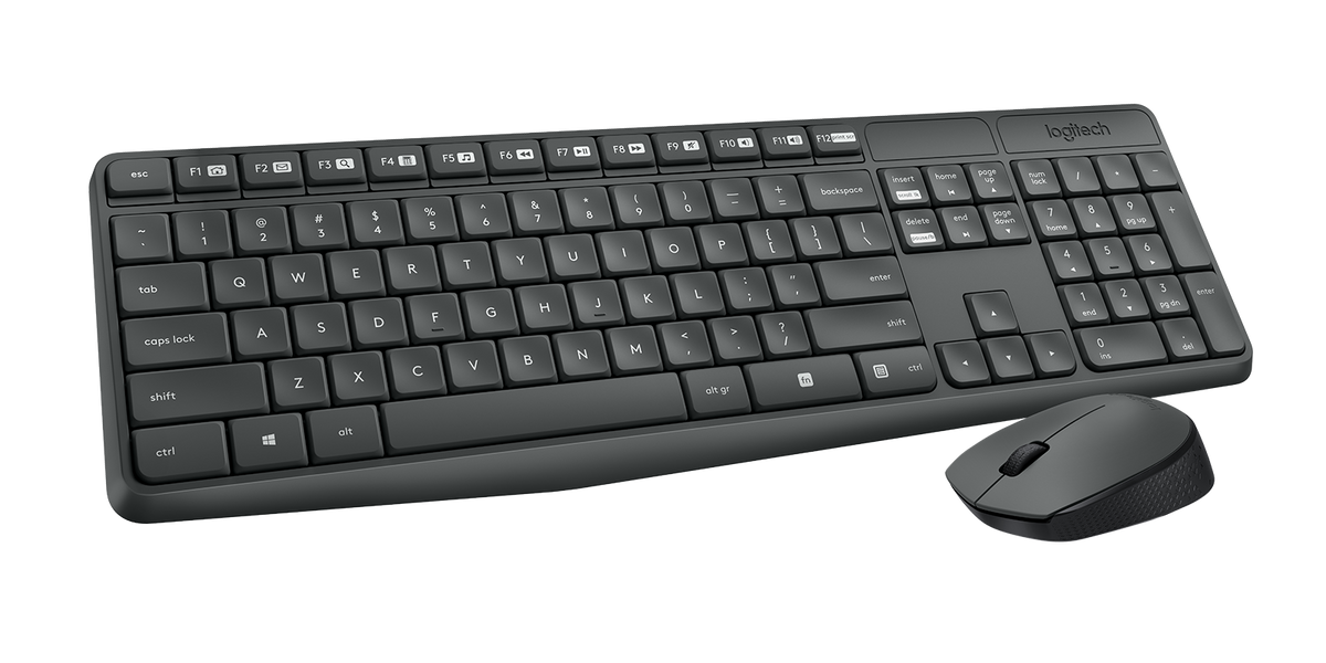 Logitech MK235 - Wireless Keyboard and Mouse combo - Graphite - USB – view 3