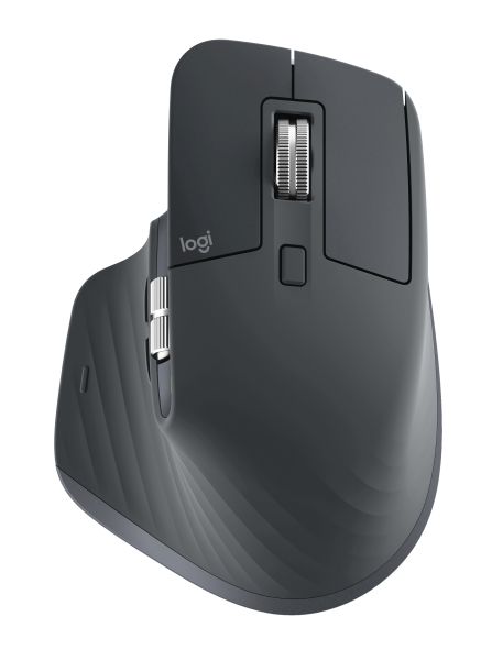 Logitech MX Master 3s - Bluetooth - Silent - Graphite - Horizontal scroll wheel