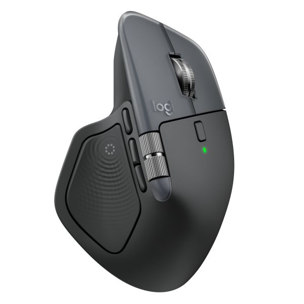 Logitech MX Master 4 – Wireless Mouse, Bluetooth – Silent – Graphite - Horizontal scroll wheel – Haptic feedback – Logi Bolt Receiver