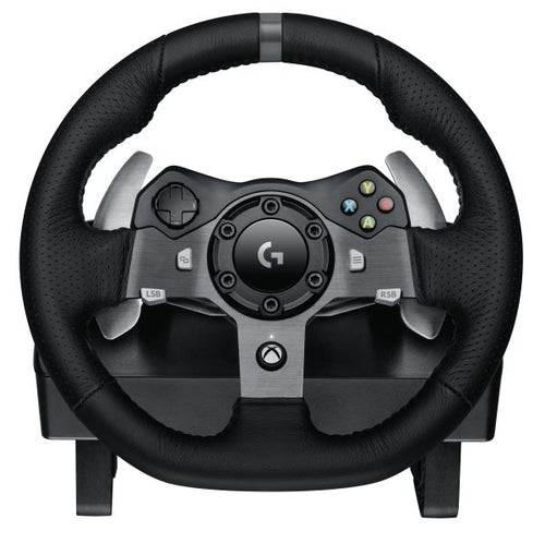 Logitech G920 Driving Force Racing Wheel – Gaming Accessory – Stainless steel paddle and hand stitched leather wheel